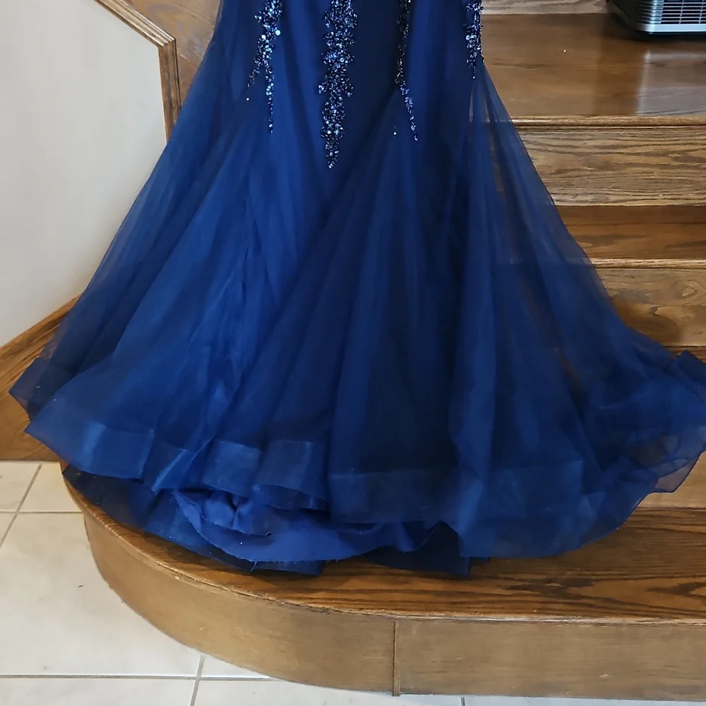 Jovani Royal Blue Formal Mermaid Dress - Picture 5 of 12